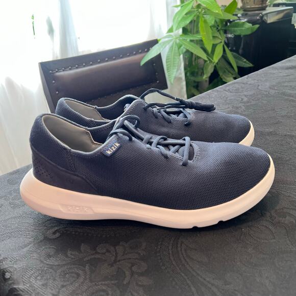 Kizik slip on navy blue unisex shoes men 10.5 women 12 - Picture 2 of 12